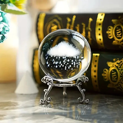 3d Solar System Crystal Ball Laser Engraved Globe Decor with Sphere Stand Gift Birthday Crystal Ball Stand