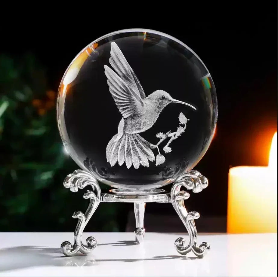 3d Solar System Crystal Ball Laser Engraved Globe Decor with Sphere Stand Gift Birthday Crystal Ball Stand