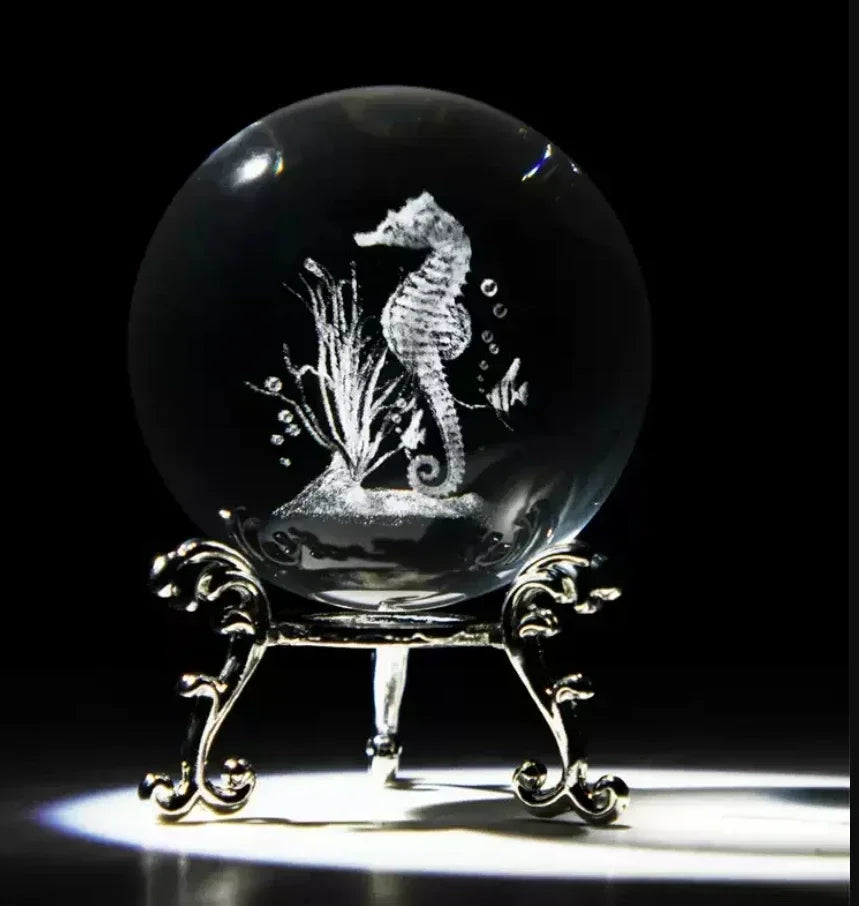 3d Solar System Crystal Ball Laser Engraved Globe Decor with Sphere Stand Gift Birthday Crystal Ball Stand