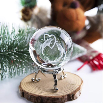 3d Solar System Crystal Ball Laser Engraved Globe Decor with Sphere Stand Gift Birthday Crystal Ball Stand