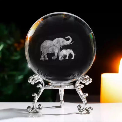 3d Solar System Crystal Ball Laser Engraved Globe Decor with Sphere Stand Gift Birthday Crystal Ball Stand